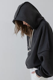 OVERSIZED HOODED SWEATSHIRT GRAPHITE - NESCA