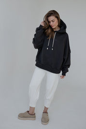 OVERSIZED HOODED SWEATSHIRT GRAPHITE - NESCA