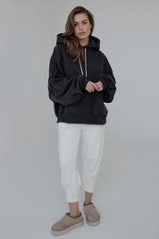OVERSIZED HOODED SWEATSHIRT GRAPHITE - NESCA