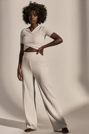 SHORT SLEEVE BLOUSE LIGHT GREY - SKYE