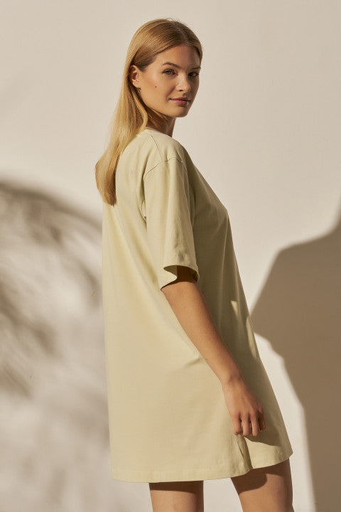 SHORT SLEEVE DRESS LIME - ZELANDIA