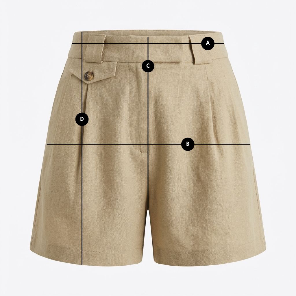 BEIGE LINEN SHORTS - LEROS packshot