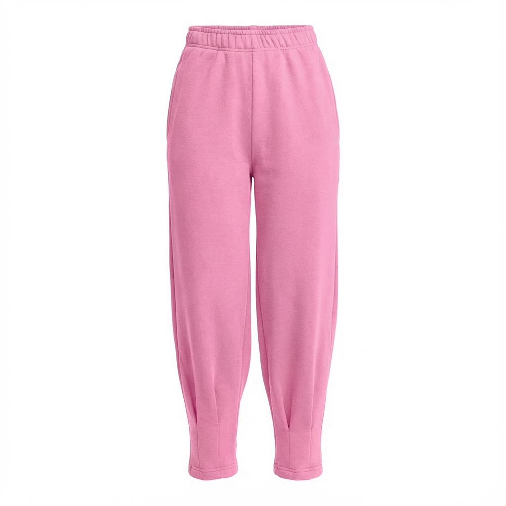 SPODNIE DRESOWE ZE ZWĘŻANYMI NOGAWKAMI W KOLORZE CUKIERKOWEGO RÓŻU - ANACAPA packshot