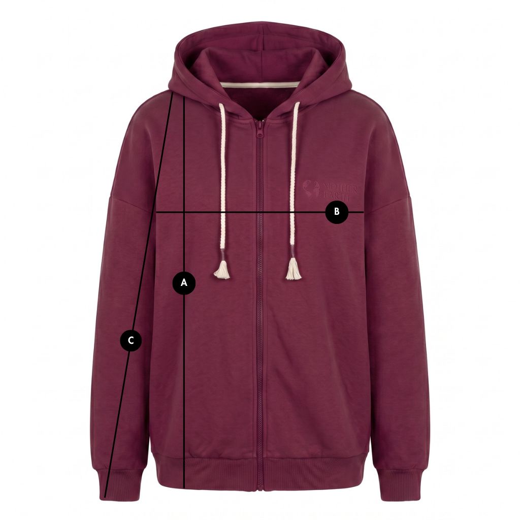ZIP-UP HOODIE BURGUNDY - NIKO packshot