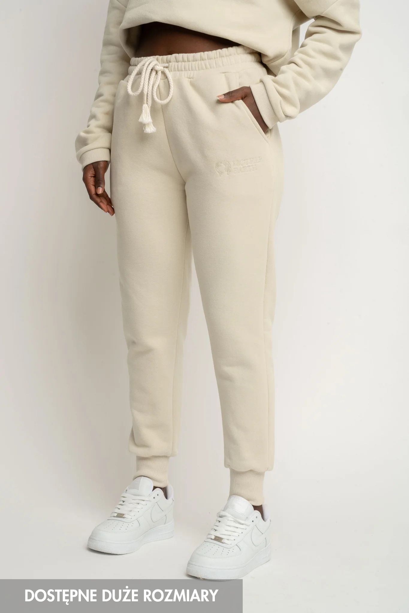 LIGHT BEIGE JOGGER TROUSERS - BEGERA