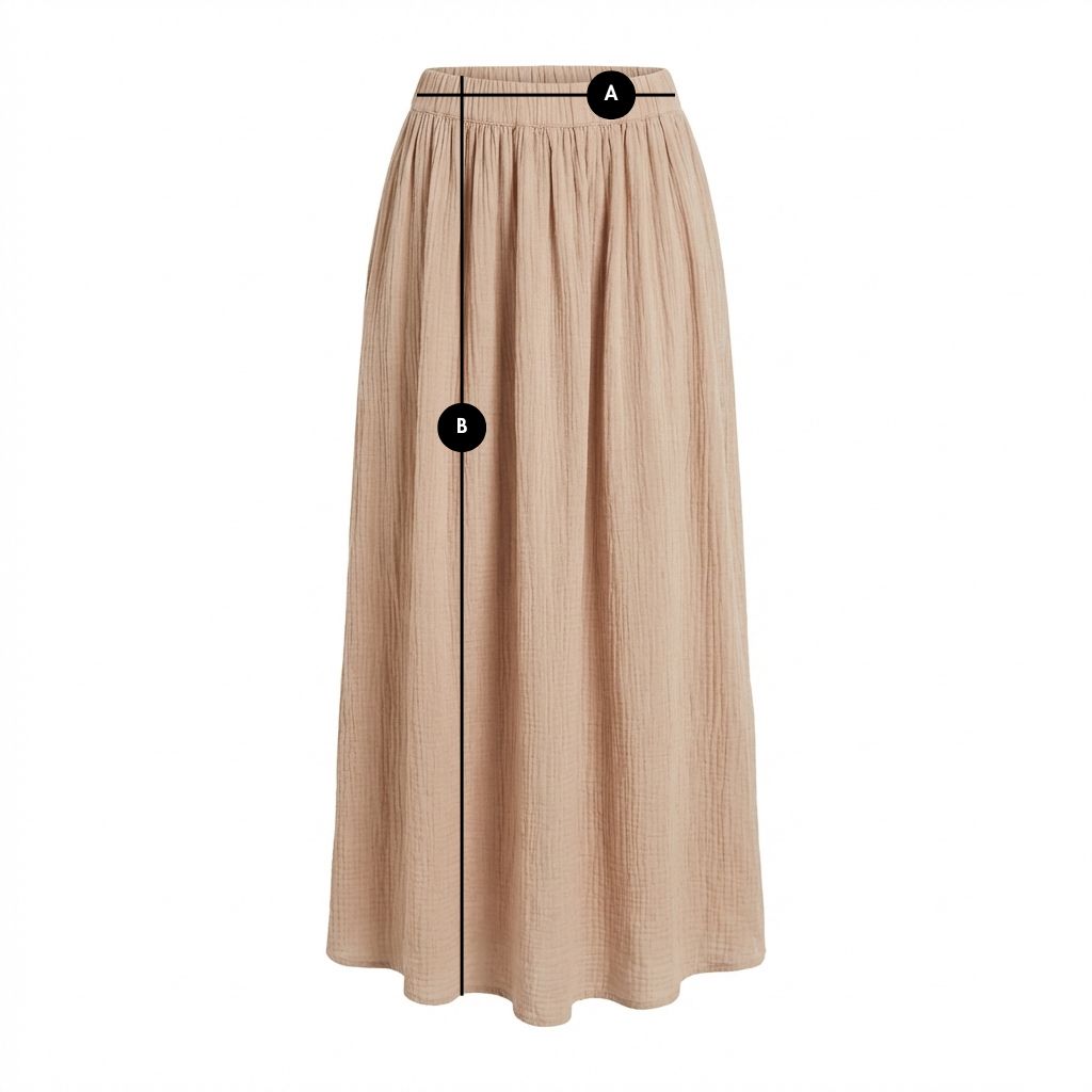 BEIGE MUSLIN SKIRT - SIMI packshot