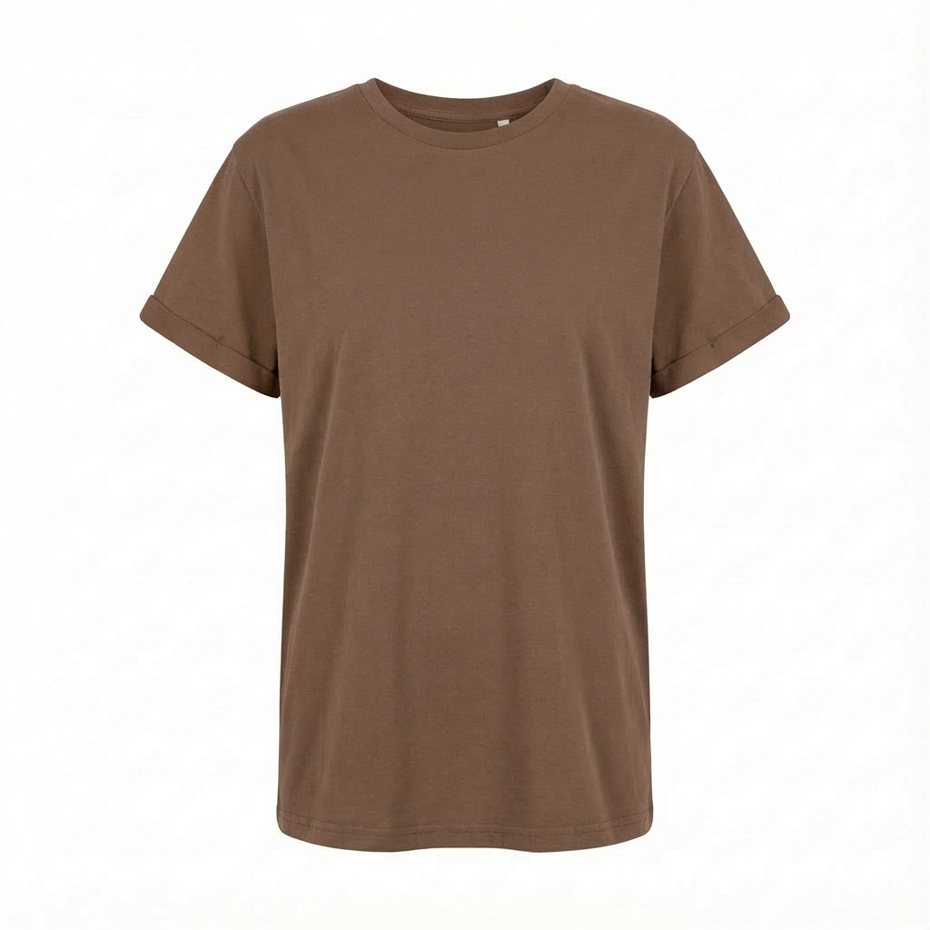 OVERSIZED T-SHIRT WITH A SOFT WASHED EFFECT BROWN - MORAINE packshot