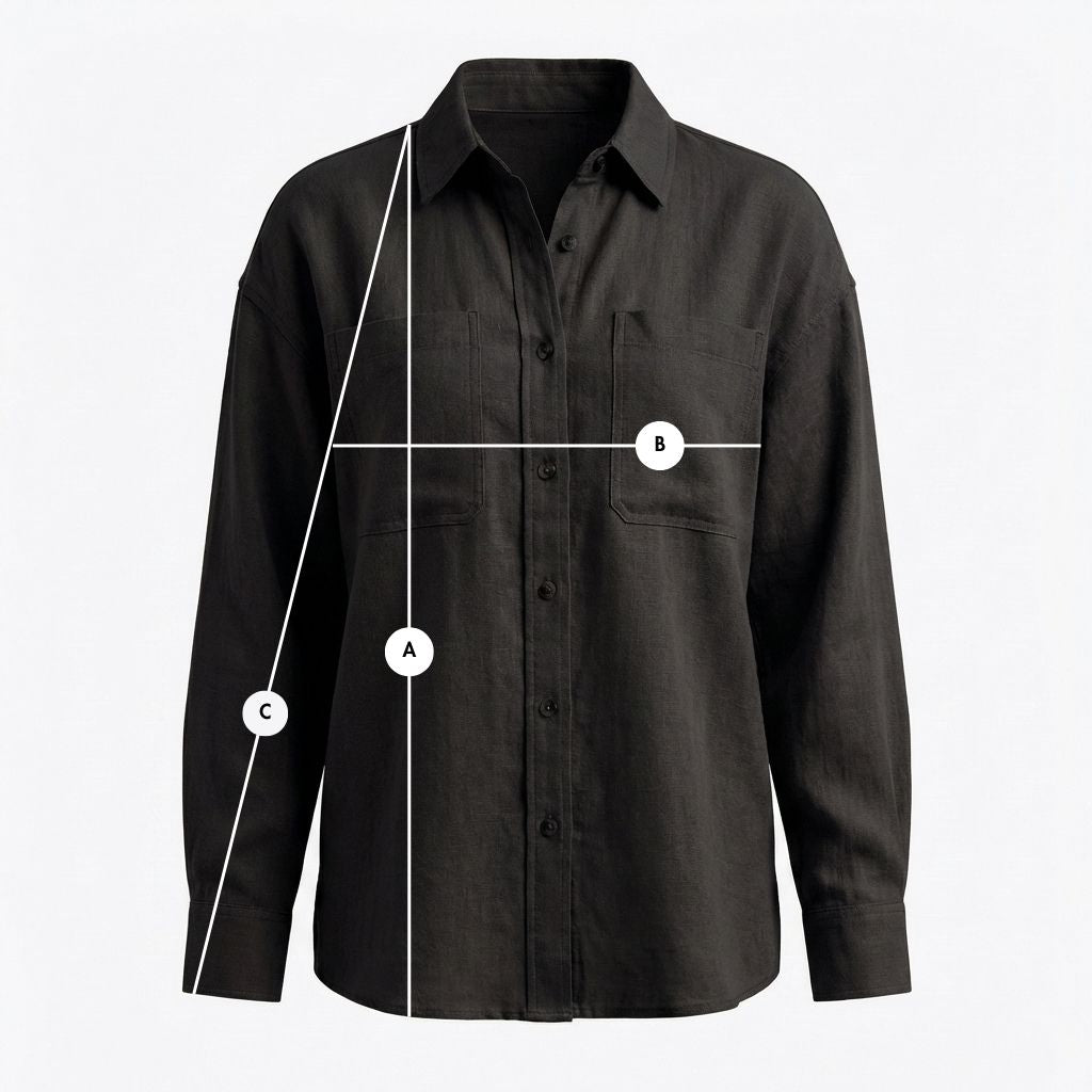 LNIANA KOSZULA W KOLORZE CZARNYM - KALAMOS packshot