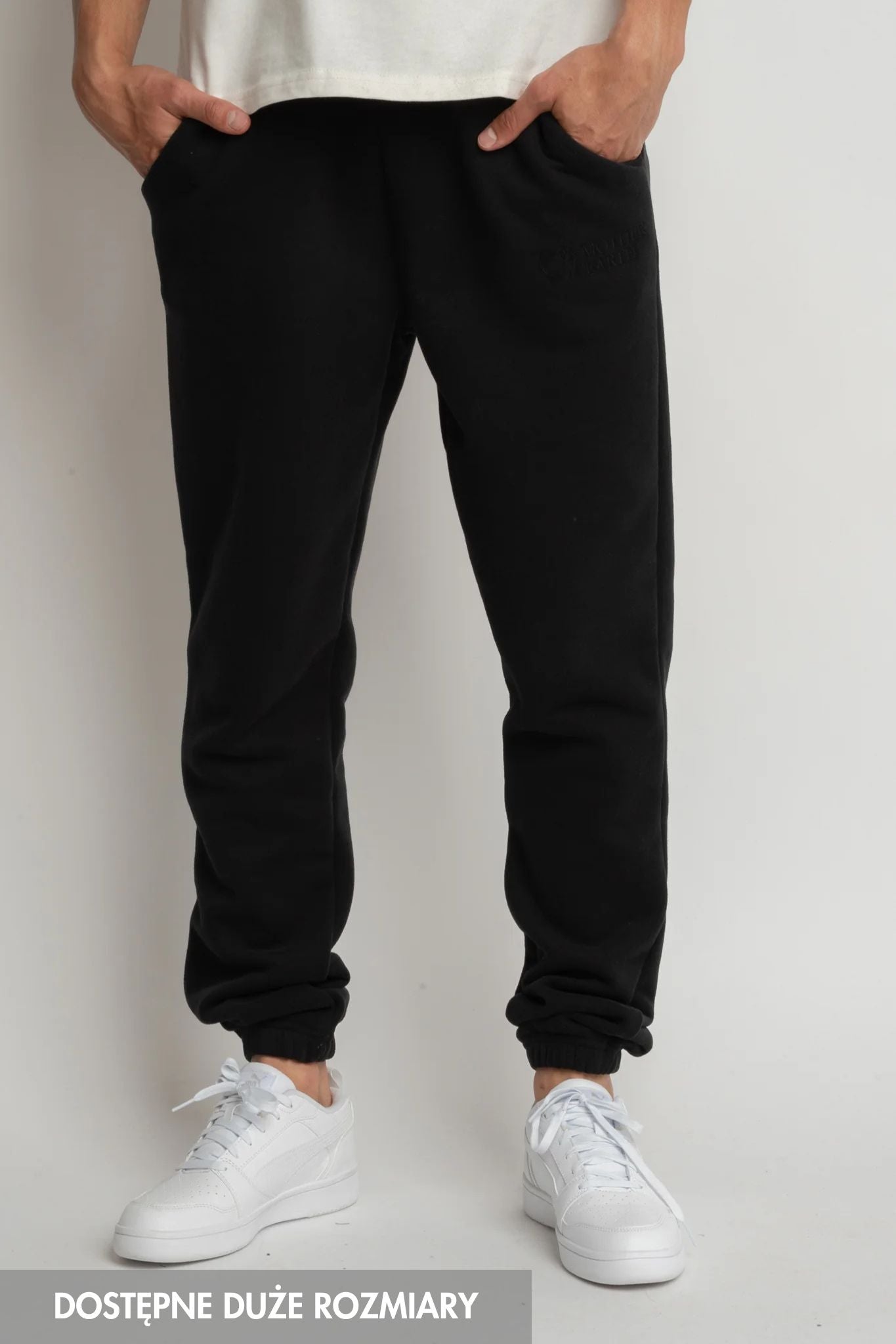 SPODNIE DRESOWE MĘSKIE CZARNE - CORADO