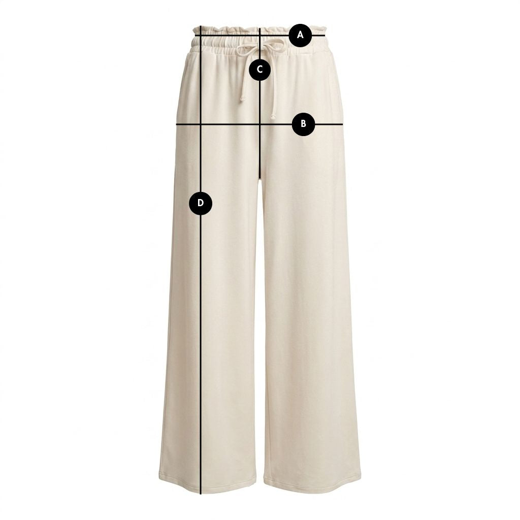 WOMEN'S ECRU VISCOSE TROUSERS - ELYSIA packshot