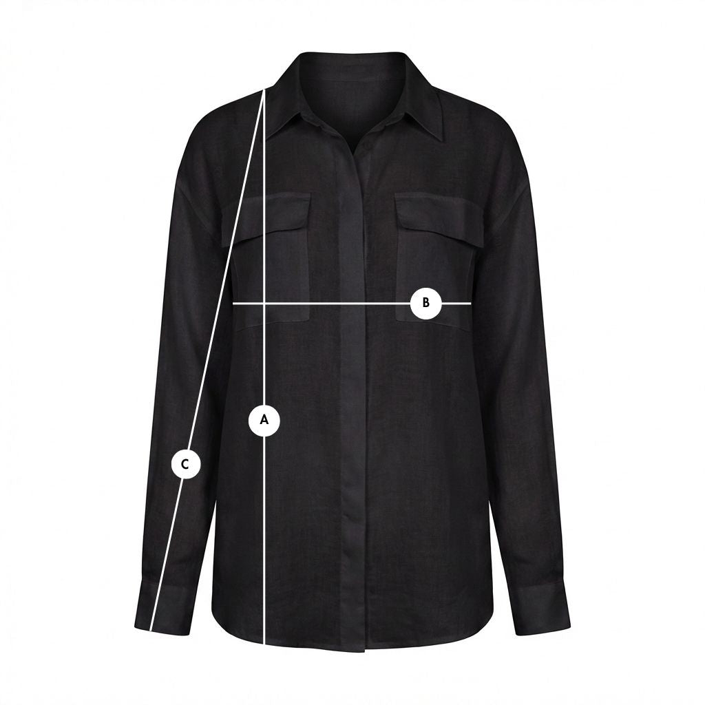 WOMEN'S LONG-SLEEVE BLACK SHIRT - ISMENA packshot