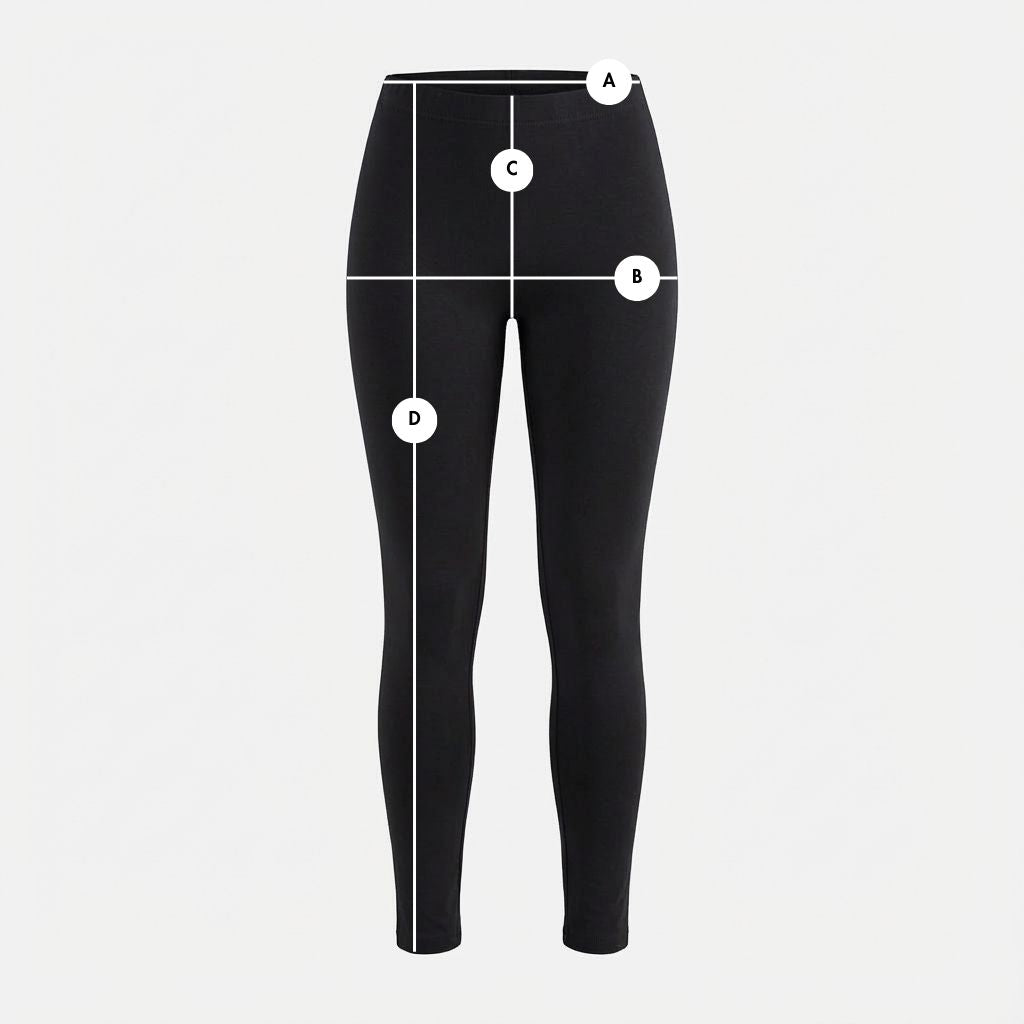 BAWEŁNIANE LEGGINSY CZARNE - LUIZIANA packshot