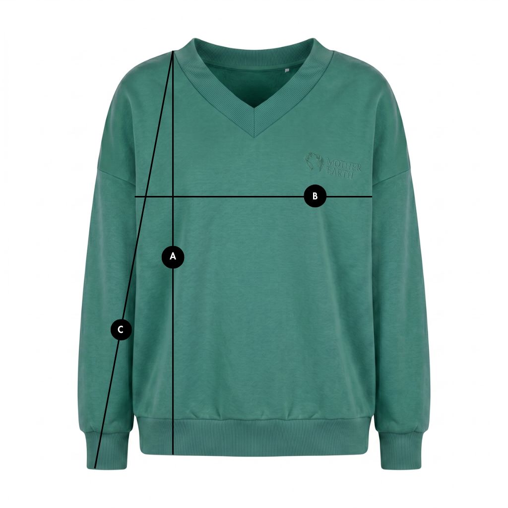 BLUZA Z DEKOLTEM OVERSIZE ZIELONA - BISCOE packshot