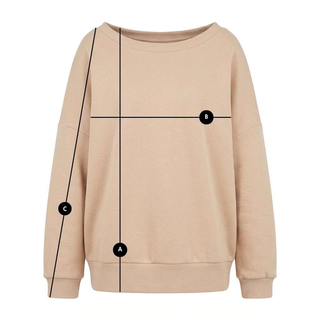 BLUZA OVERSIZE Z SZEROKIM DEKOLTEM BEŻOWA - MULL packshot