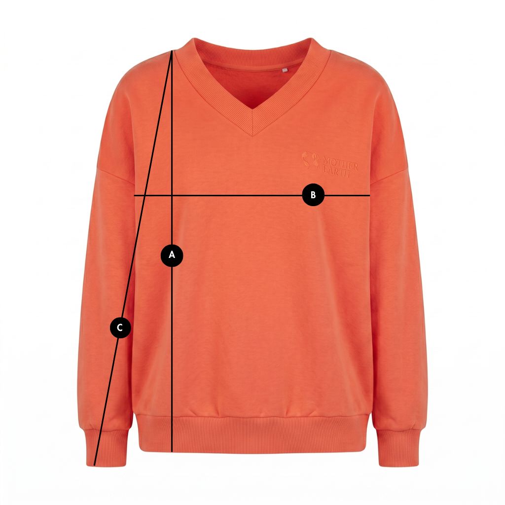 BLUZA Z DEKOLTEM OVERSIZE POMARAŃCZOWA- BISCOE packshot