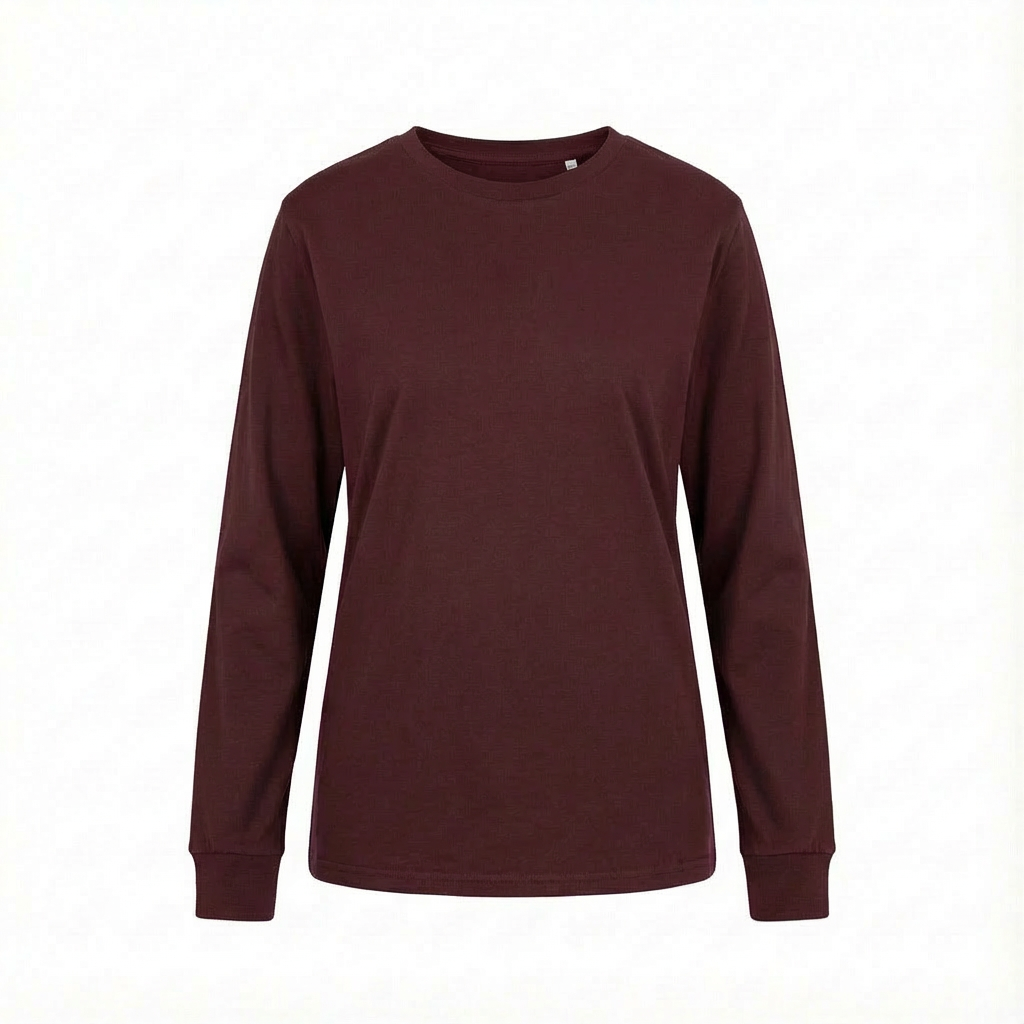 OVERSIZED LONGSLEEVE WITH A DELICATE BURGUNDY WASH EFFECT - GILI packshot