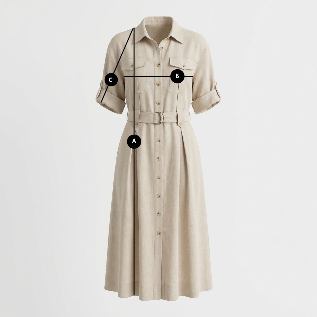 LNIANA SUKIENKA W KOLORZE JASNOBEŻOWYM - SYROS packshot