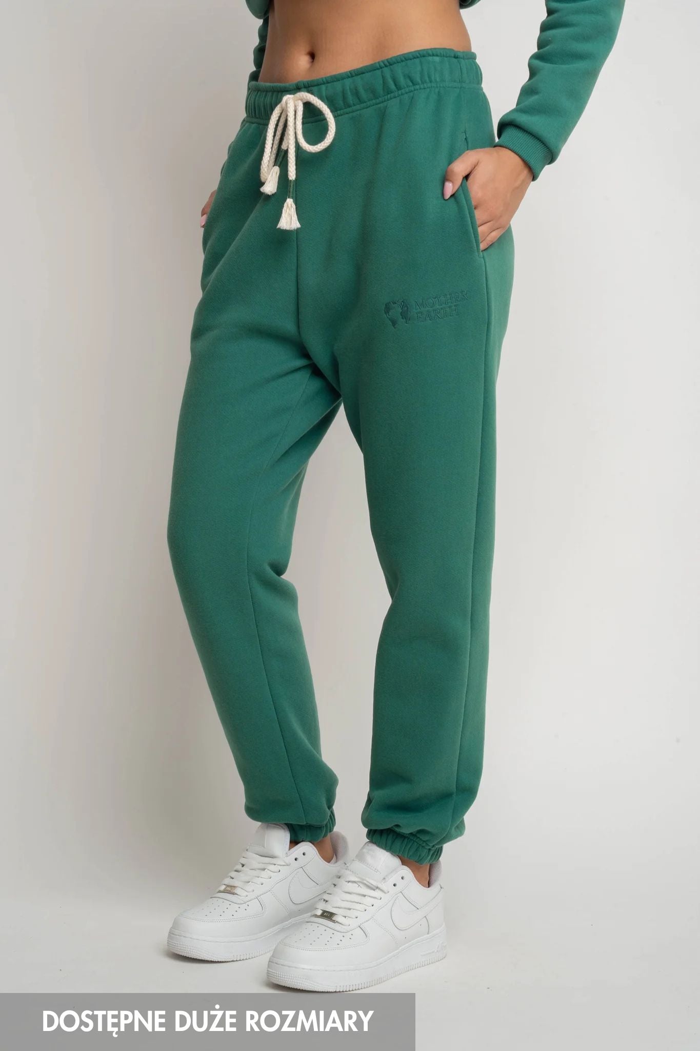 GREEN BAGGY SWEATPANTS - KARPATOS