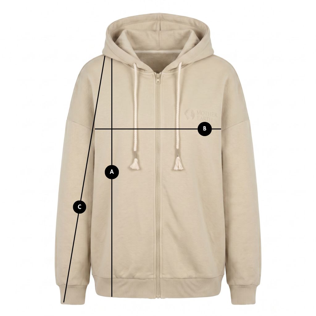 BLUZA Z KAPTUREM ROZPINANA JASNOBEŻOWA - NIKO packshot