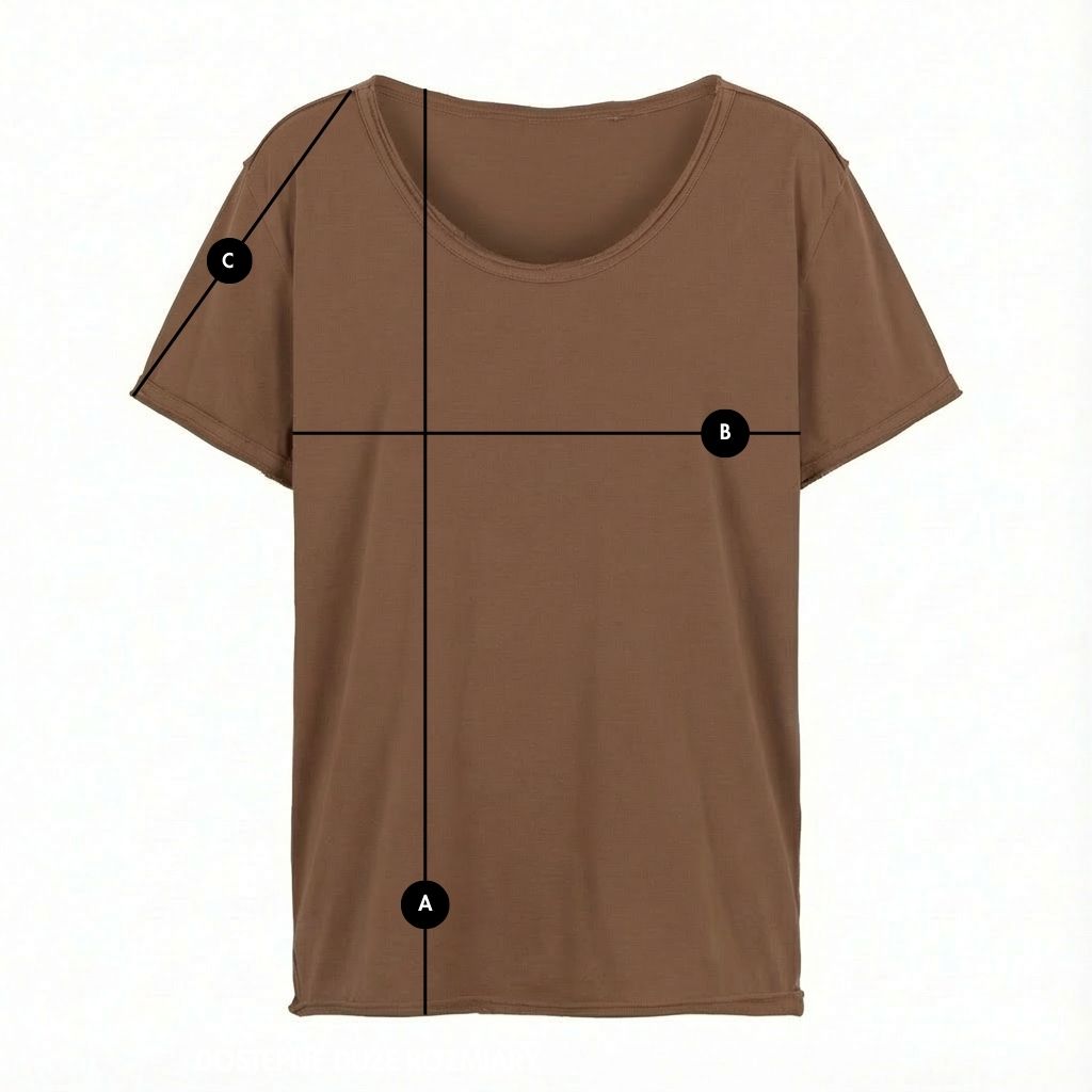 T-SHIRT OVERSIZE Z DELIKATNYM EFEKTEM SPRANIA BRĄZOWY - NUSA packshot