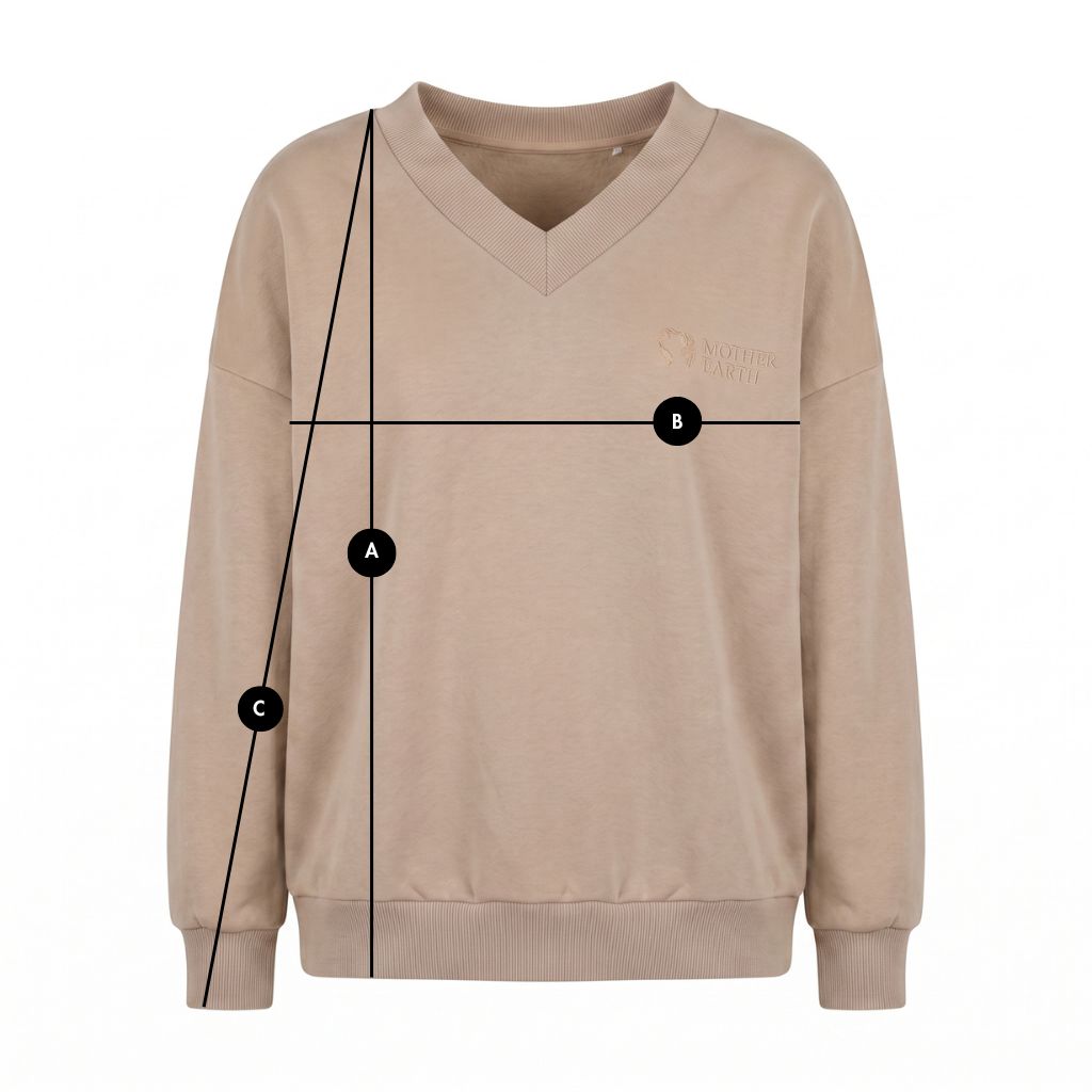 BLUZA Z DEKOLTEM OVERSIZE JASNOBEŻOWA - BISCOE packshot