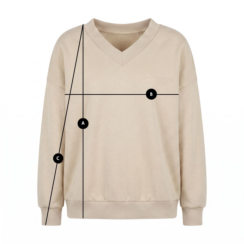 BLUZA Z DEKOLTEM OVERSIZE JASNOBRĄZOWA - BISCOE packshot