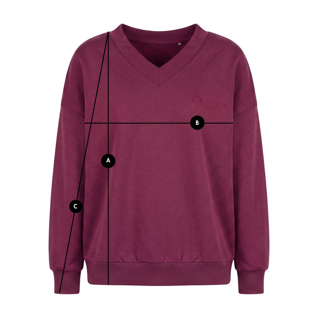 BLUZA Z DEKOLTEM OVERSIZE BURGUNDOWA - BISCOE packshot