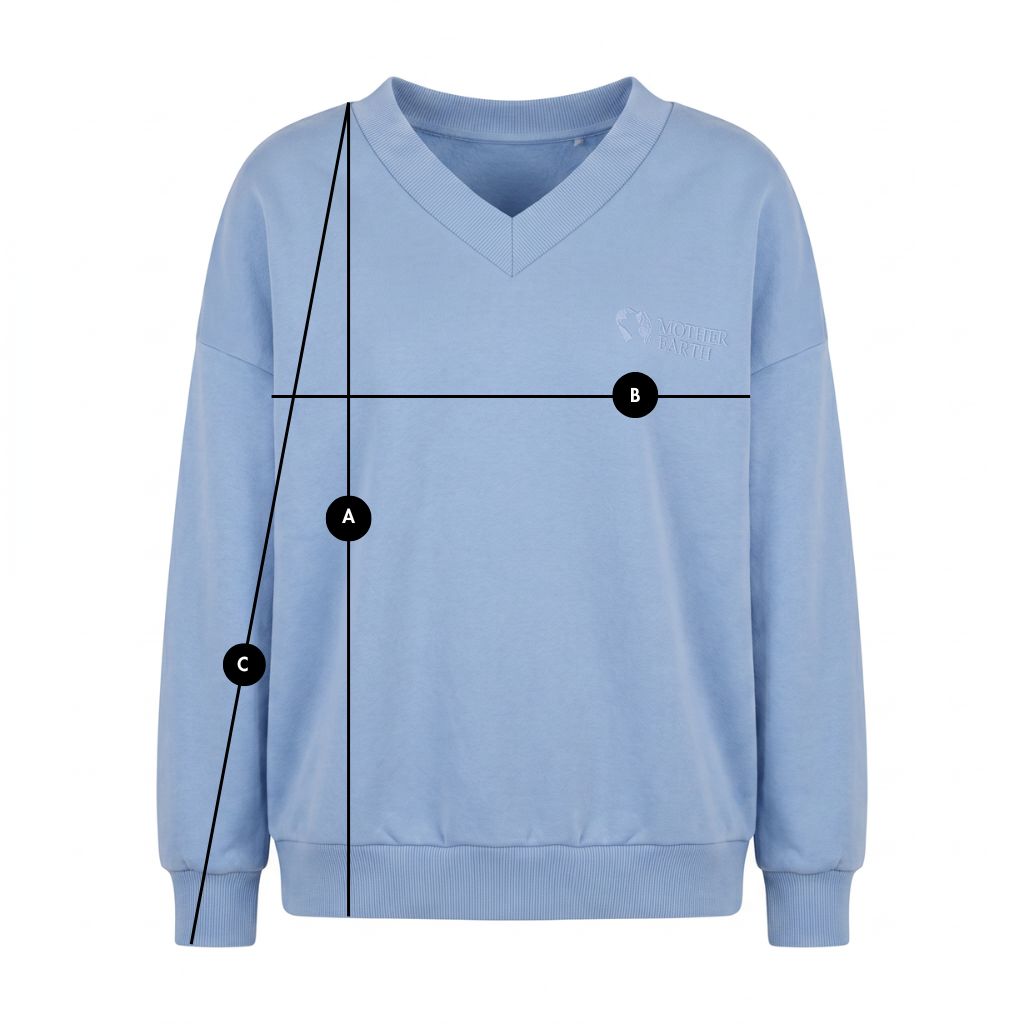BLUZA Z DEKOLTEM OVERSIZE BŁĘKITNA - BISCOE packshot
