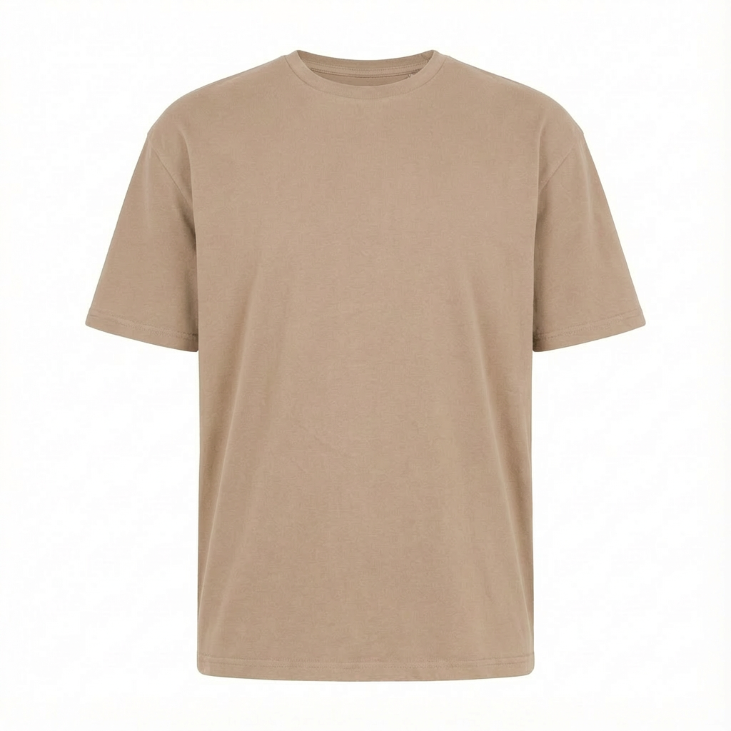 OVERSIZED T-SHIRT WITH A DELICATE WASH EFFECT, BEIGE - MOROTAI packshot