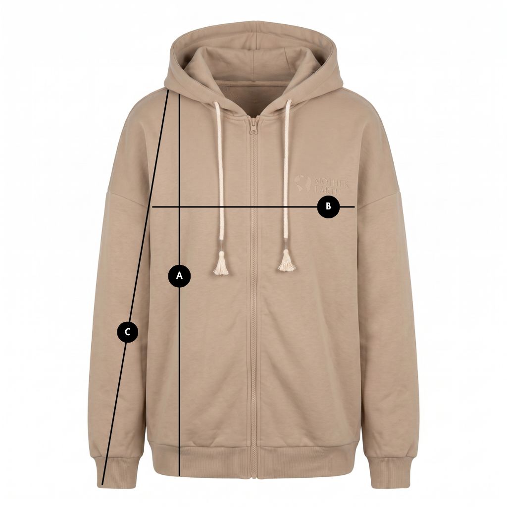 BLUZA Z KAPTUREM ROZPINANA JASNOBRĄZOWA - NIKO packshot