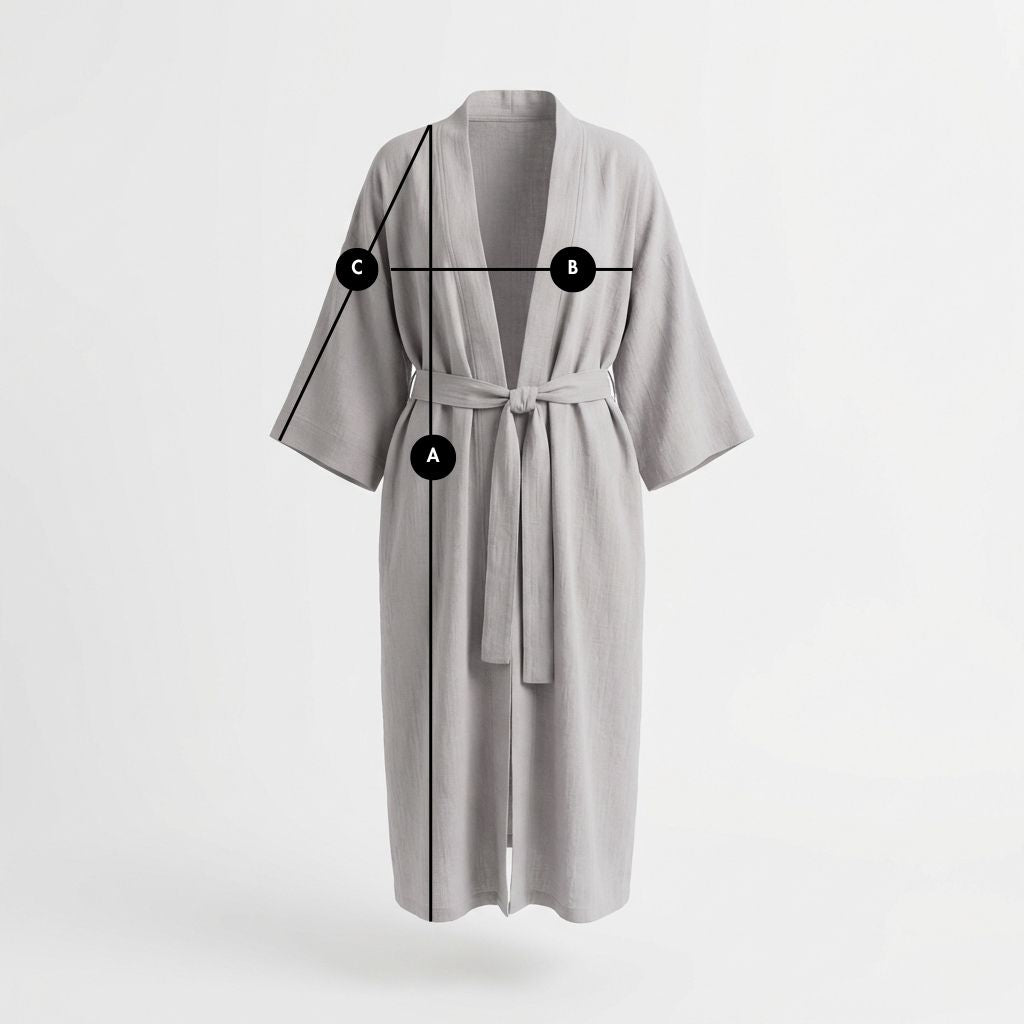 GRAY MUSLIN KIMONO - DION packshot