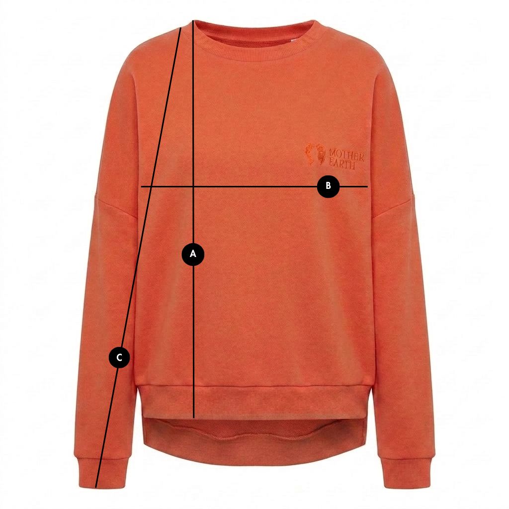 REGULAR FIT SWEATSHIRT WITH LONGER BACK ORANGE - COOK packshot