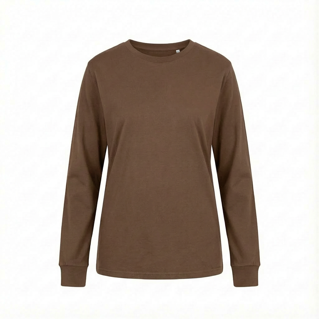 OVERSIZED LONGSLEEVE WITH A DELICATE WASHED EFFECT BROWN - GILI packshot