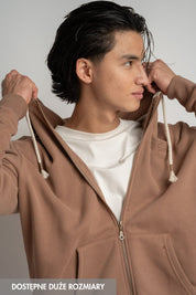 MĘSKA BLUZA Z KAPTUREM 2nd DROP BRĄZOWA - NASSAU