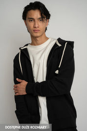 MĘSKA BLUZA Z KAPTUREM CZARNA - NASSAU