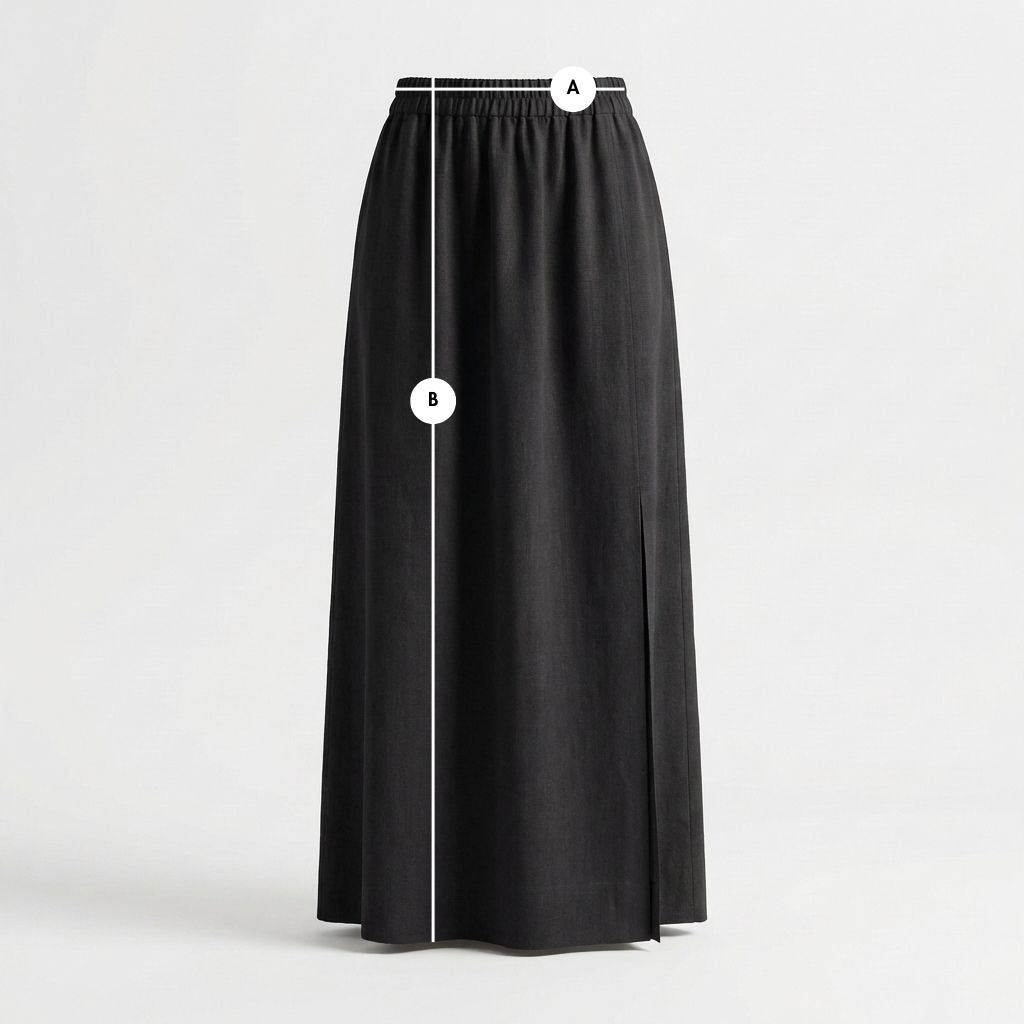 BLACK LINEN SKIRT - LIPSI packshot