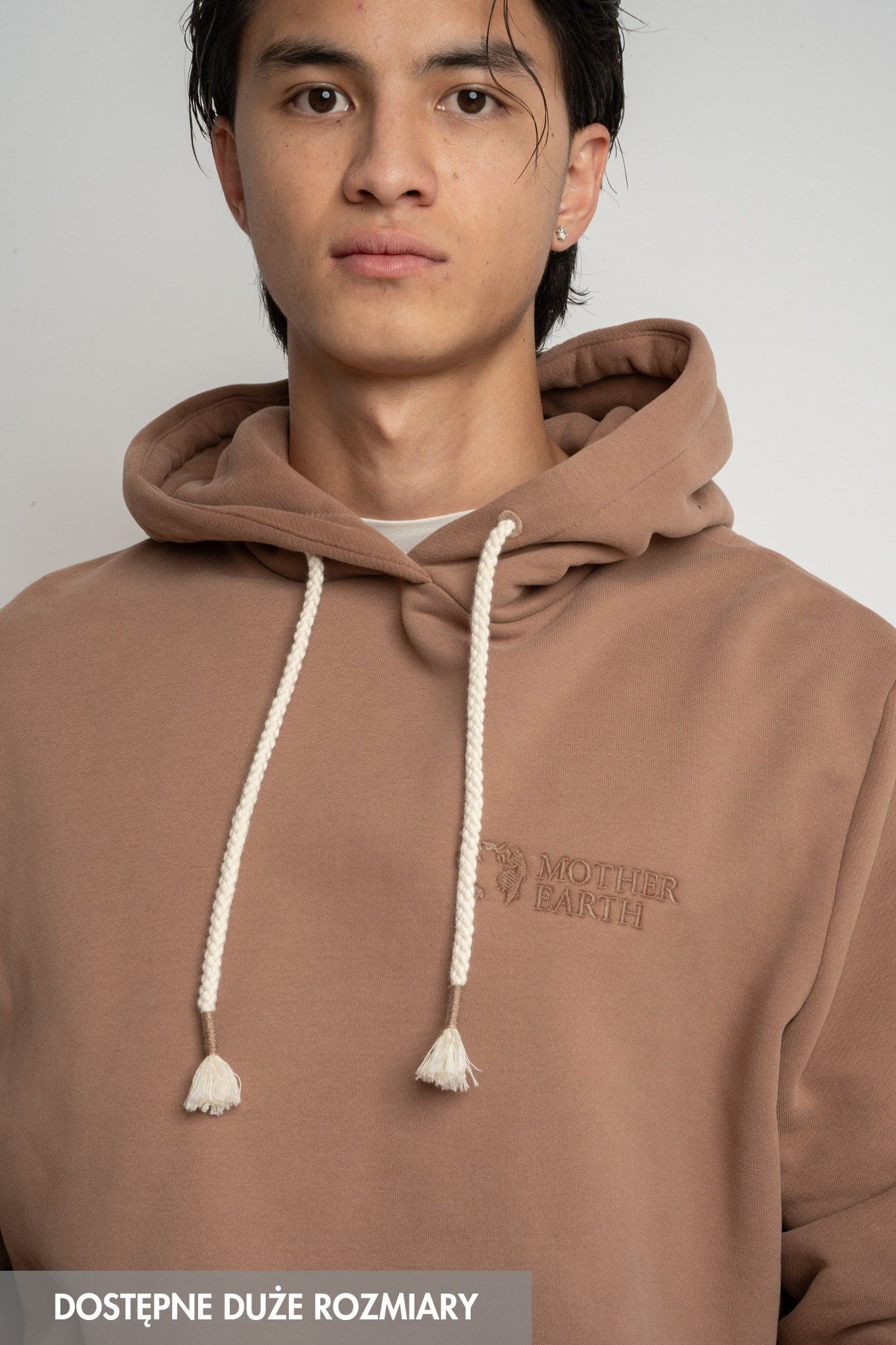 MĘSKA BLUZA Z KAPTUREM 2nd DROP BRĄZOWA- ASTON