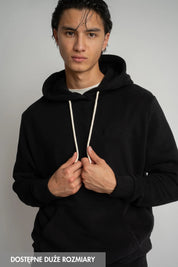 MĘSKA BLUZA Z KAPTUREM CZARNA- ASTON