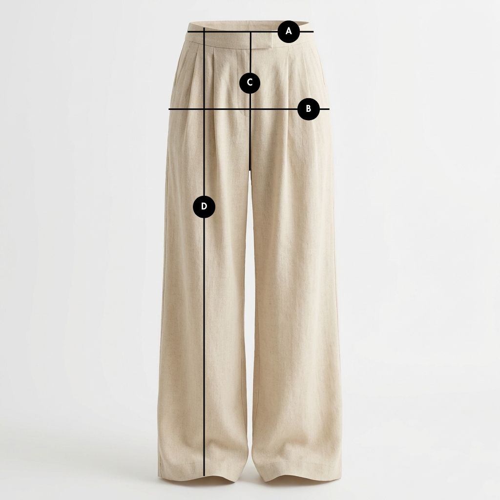 LNIANE SPODNIE JASNOBEŻOWE - ARTEMIDA packshot