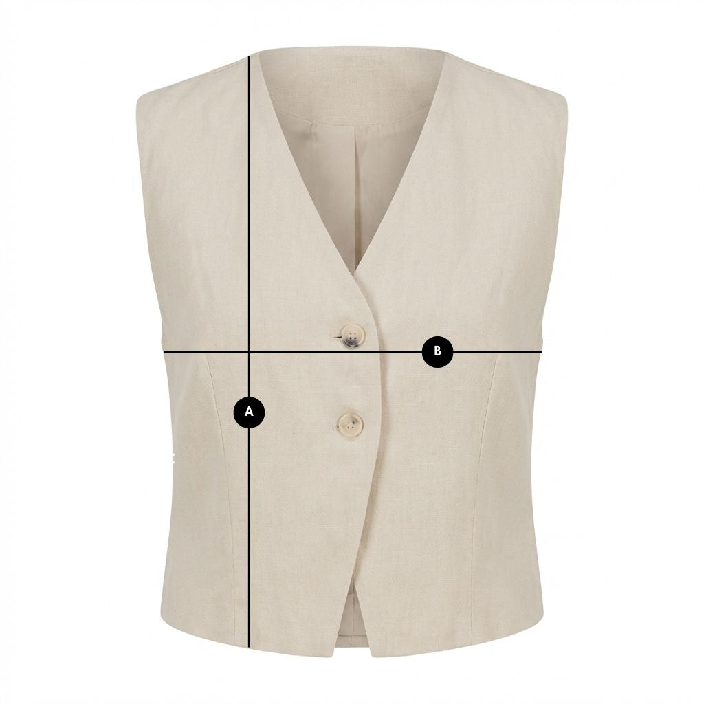 BEIGE LINEN VEST - KERKYRA packshot