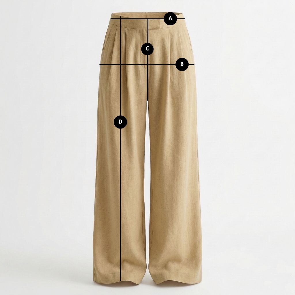 LNIANE SPODNIE BEŻOWE - ARTEMIDA packshot