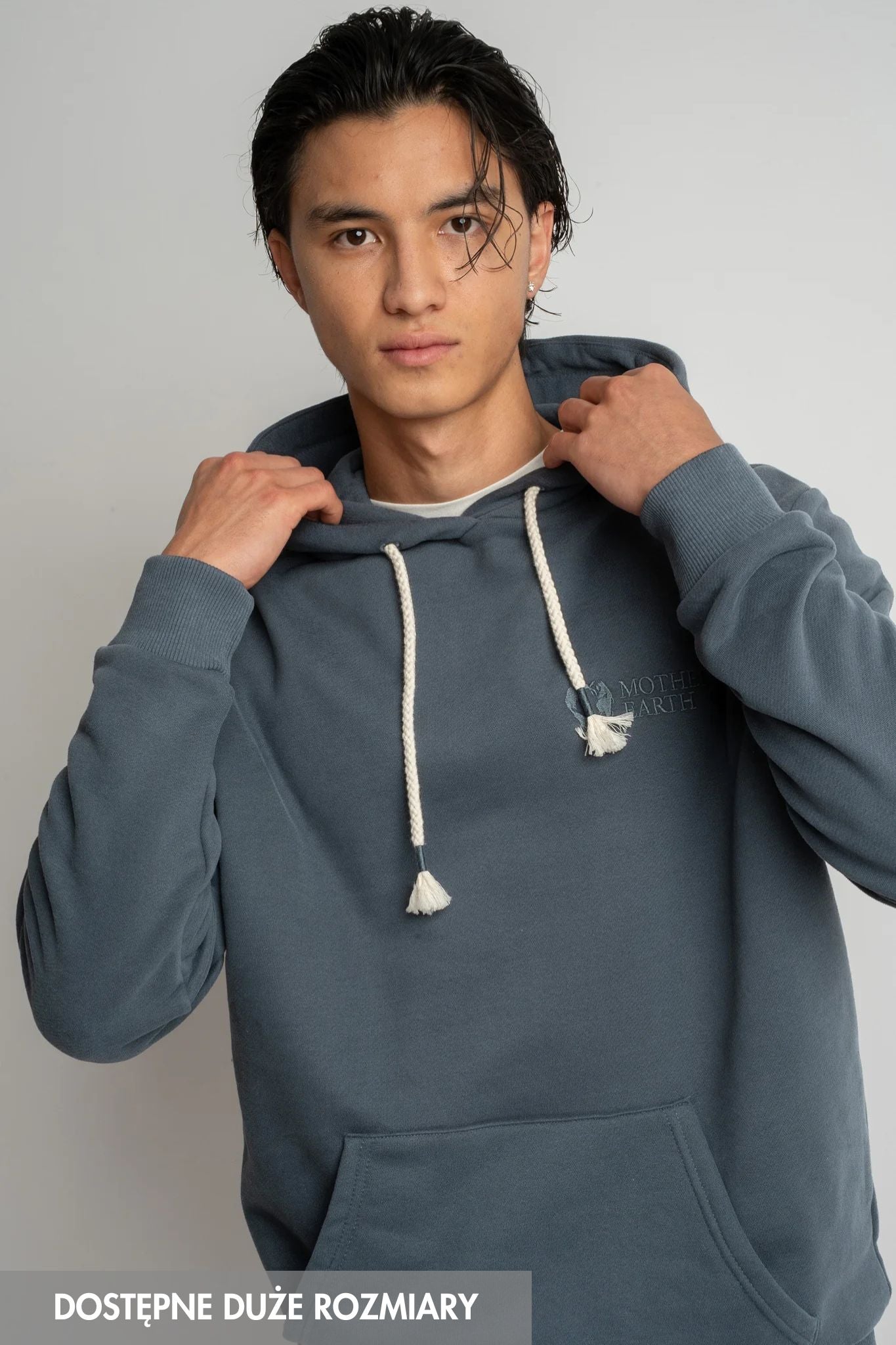 MĘSKA BLUZA Z KAPTUREM 2nd DROP GRAFITOWA - ASTON