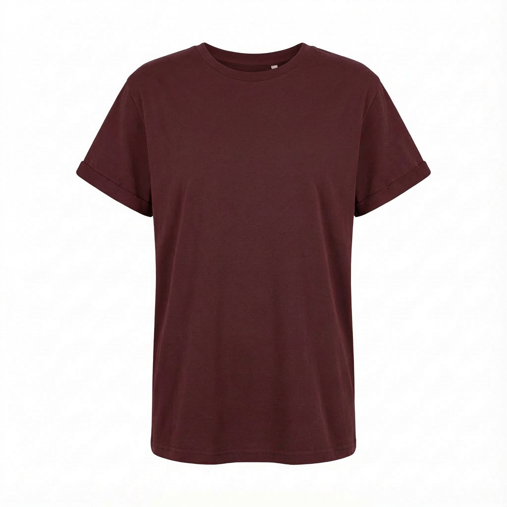 OVERSIZED T-SHIRT WITH A DELICATE WASH EFFECT, BURGUNDY - MORAINE packshot