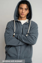 MĘSKA BLUZA Z KAPTUREM 2nd DROP GRAFITOWA- NASSAU