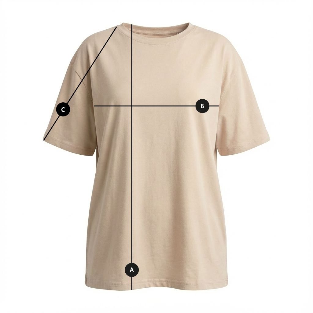 OVERSIZE T-SHIRT LIGHT BEIGE - HURON packshot