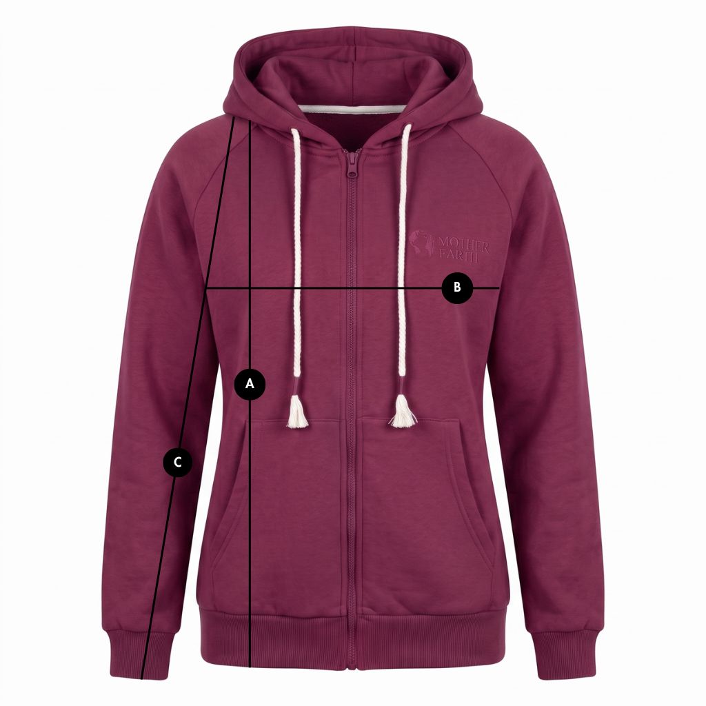 BURGUNDY ZIP-UP HOODIE - ZANZIBAR packshot