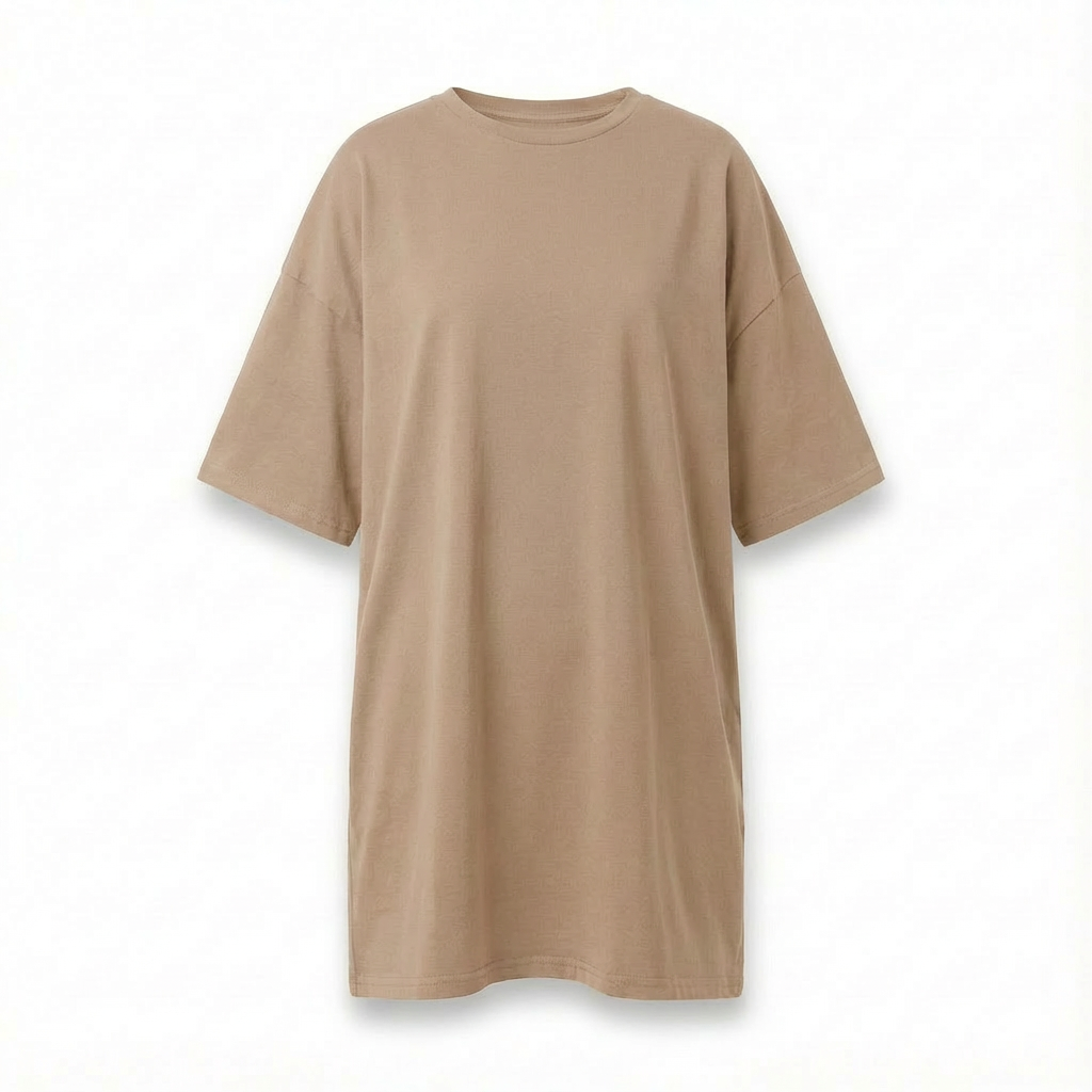 OVERSIZED T-SHIRT WITH A DELICATE WASH EFFECT, BEIGE - KOMODO packshot