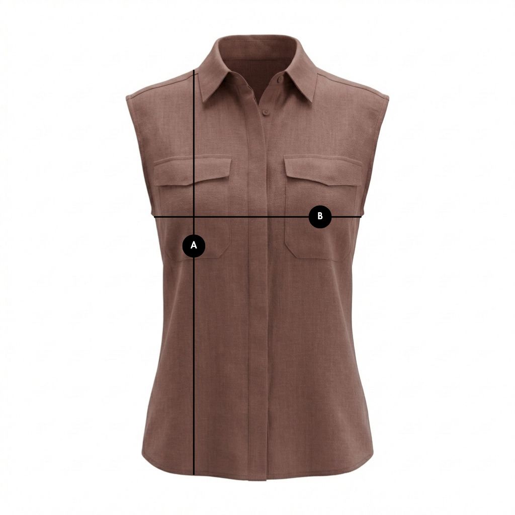 Women's sleeveless brown modal shirt - Ariadna packshot