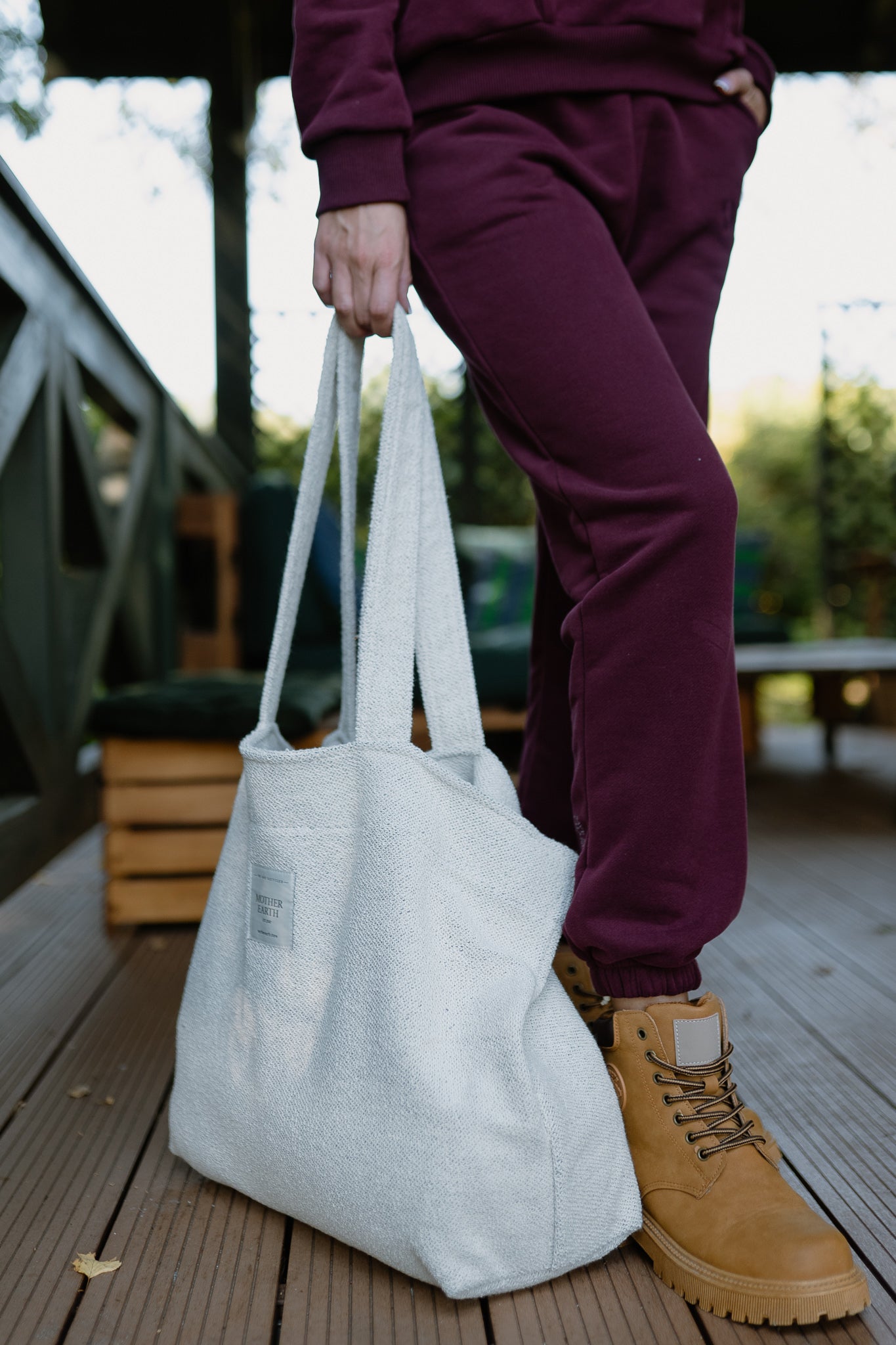 TORBA TYPU SHOPPER  BAG ECRU- FLUFFY BAG