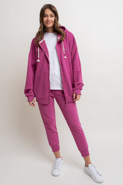 BLUZA Z KAPTUREM ROZPINANA 2nd DROP RÓŻOWA - NIKO